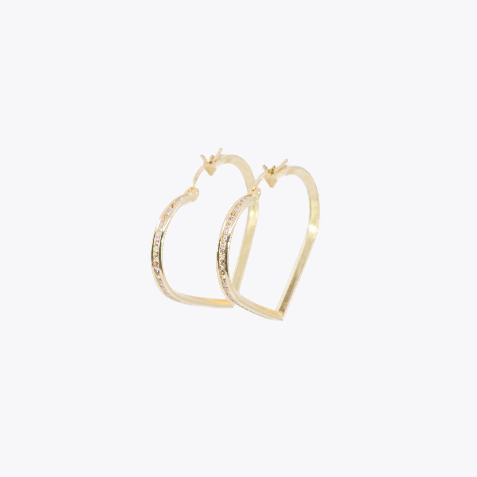 Heart iced out Hoops