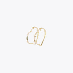 Heart iced out Hoops