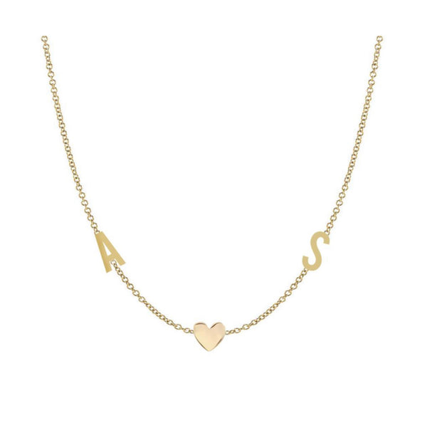 PERSONALIZED HEART & INITAL NECKLACE