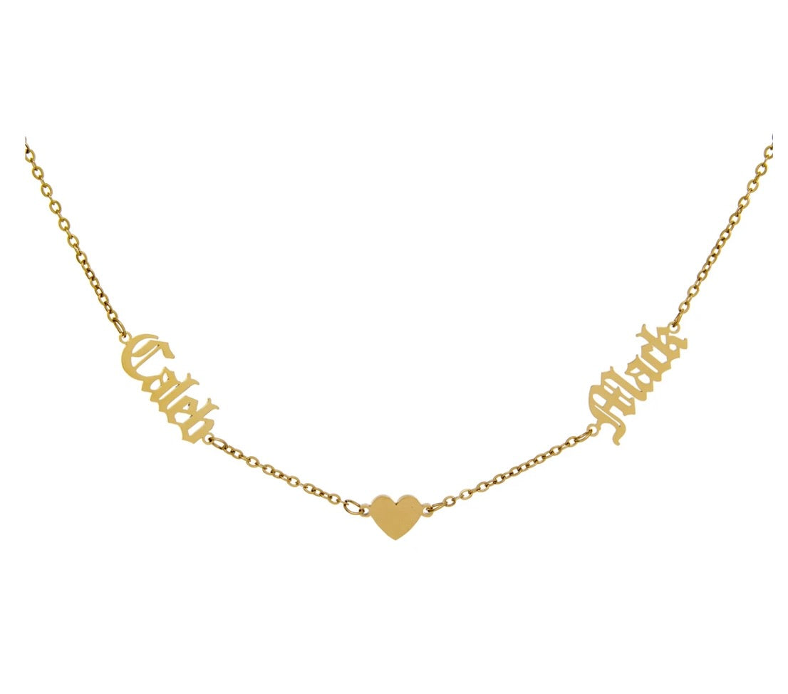 DOUBLE NAME LOVE NECKLACE